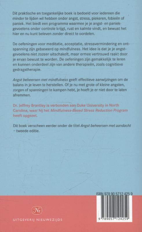 Angst beheersen met mindfulness achterkant