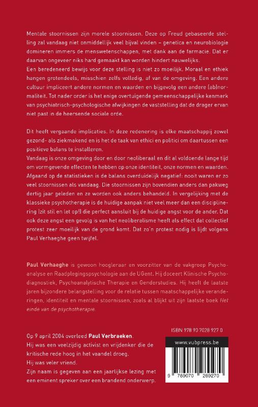 De neoliberale waanzin / Paul Verbraeken lezingen / 2012 De neoliberale waanzin / Paul Verbraeken lezingen / 2012 achterkant