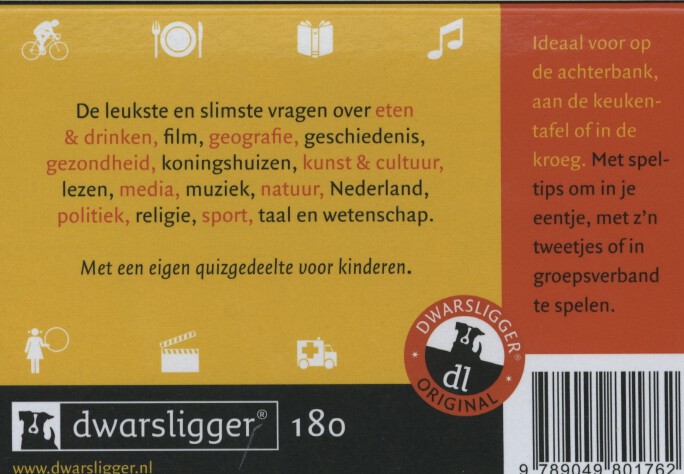 Het grote kleine quizboek / Dwarsligger / 180 Het grote kleine quizboek / Dwarsligger / 180 achterkant