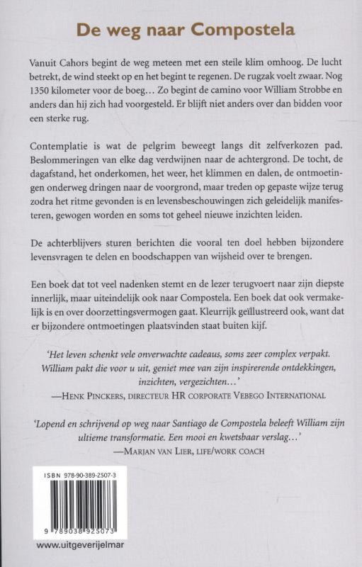 De weg naar Compostela achterkant