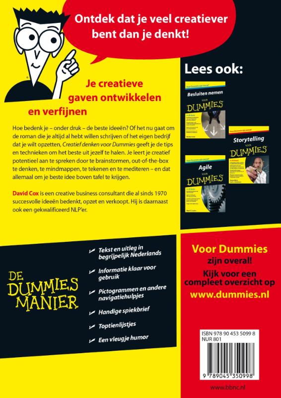 Voor Dummies - Creatief denken voor Dummies achterkant