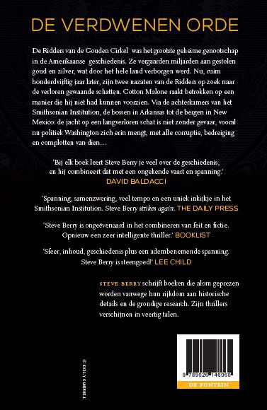 De verdwenen orde / Cotton Malone / 12 De verdwenen orde / Cotton Malone / 12 achterkant