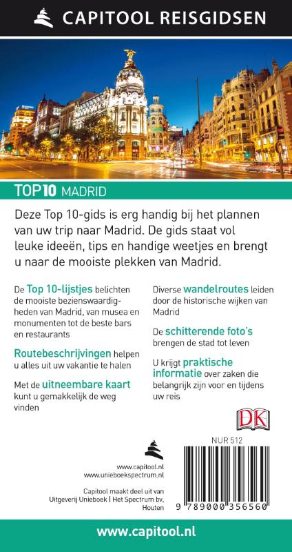 Madrid / Capitool Reisgidsen Top 10 achterkant