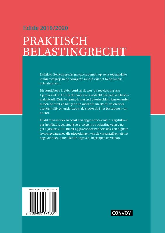 Praktisch Belastingrecht 2019-2020 Theorieboek Praktisch Belastingrecht 2019-2020 Theorieboek achterkant