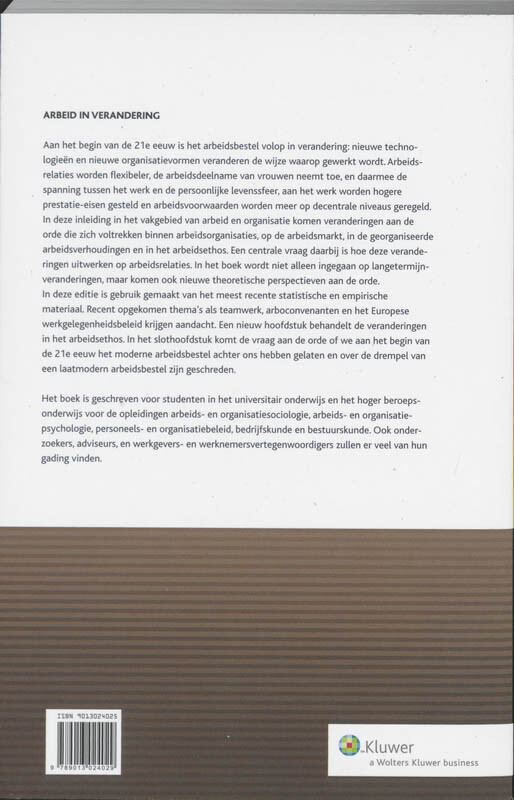 Arbeid in verandering achterkant