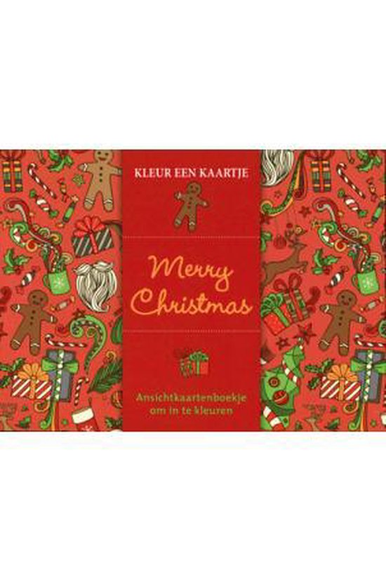 Kleur een kaartje Merry Christmas
