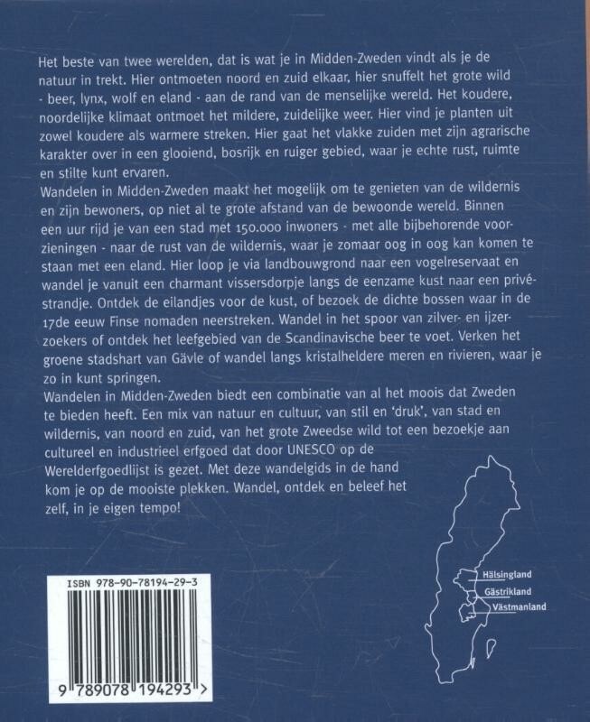 Wandelen in Midden-Zweden achterkant
