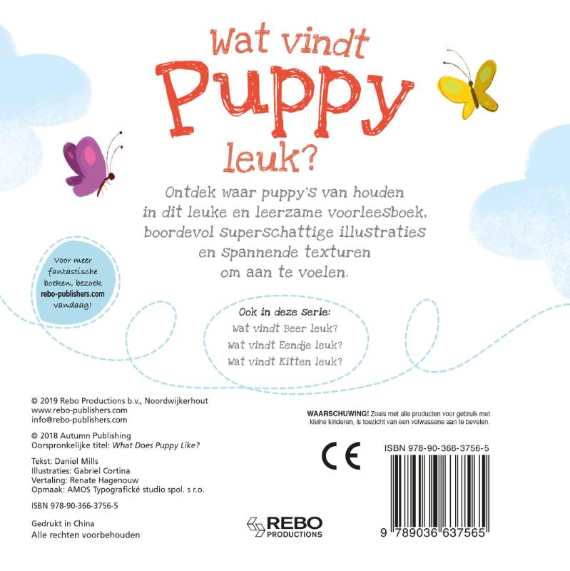 Wat vindt puppy leuk? / Wat vindt ... leuk? achterkant