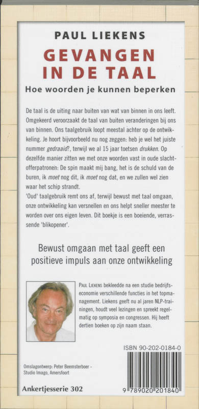 Gevangen in de taal / Ankertjes / 302 Gevangen in de taal / Ankertjes / 302 achterkant