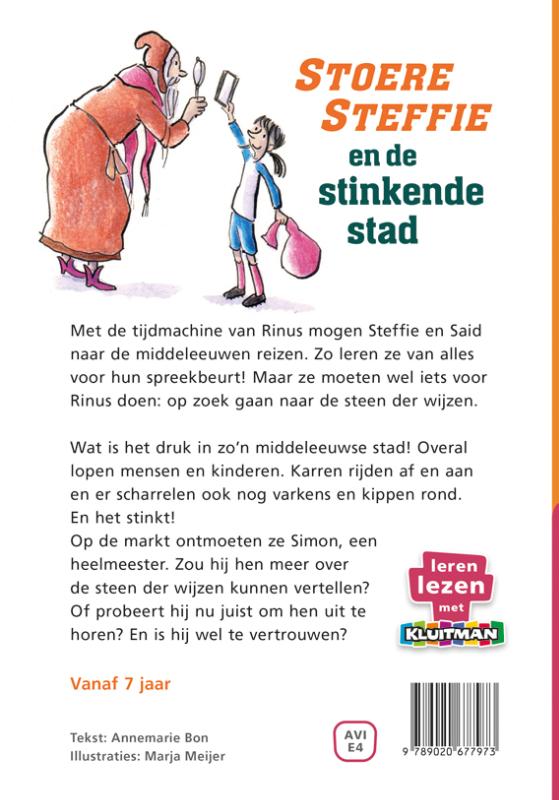 Stoere Steffie en de stinkende stad / Leren lezen met Kluitman achterkant