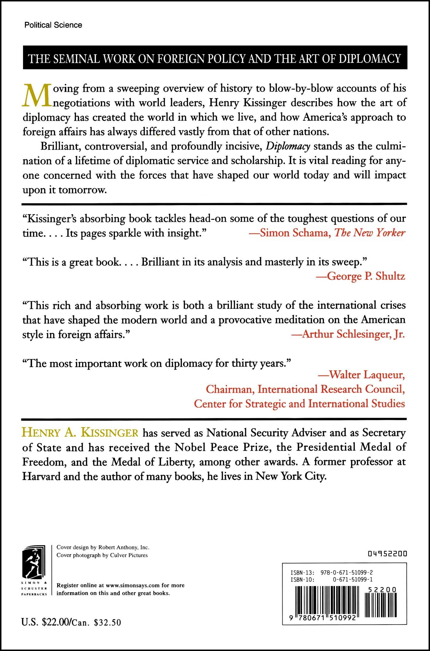 Diplomacy / Touchstone Book achterkant