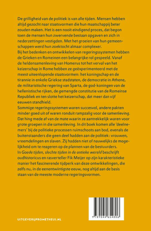 Goede tijden, slechte tijden in de antieke wereld achterkant
