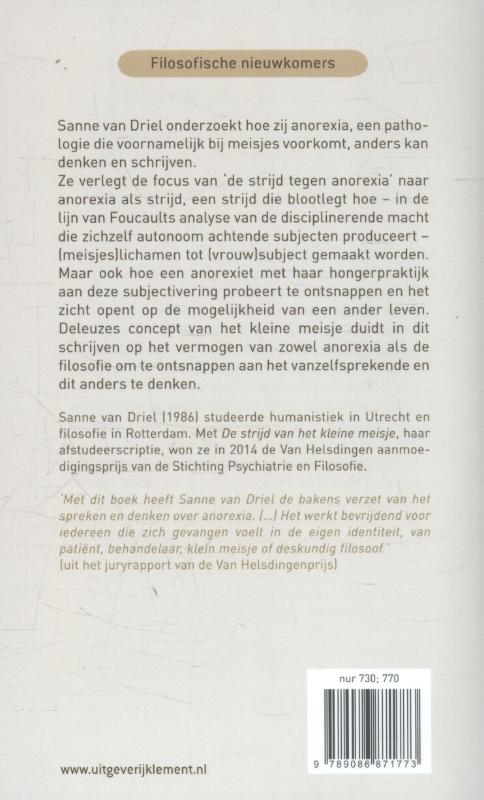 De strijd van het kleine meisje achterkant