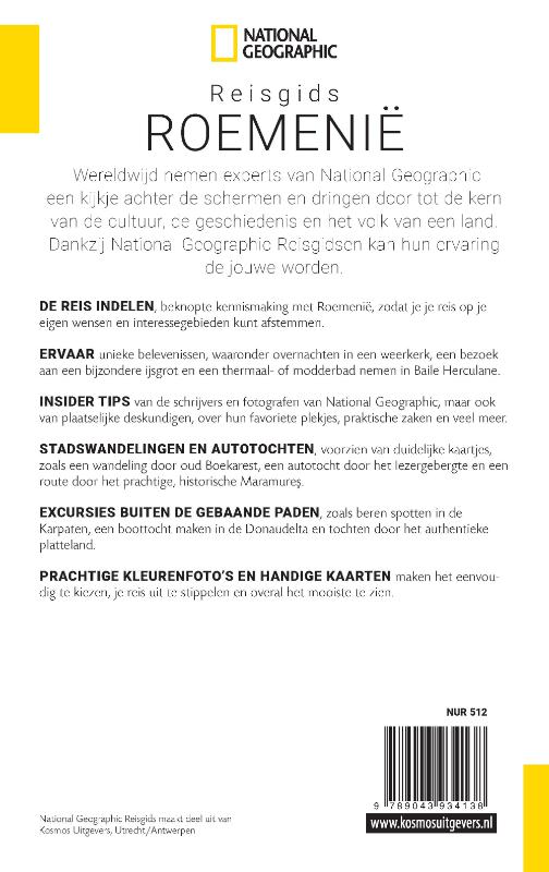 Roemenië / National Geographic Reisgids achterkant