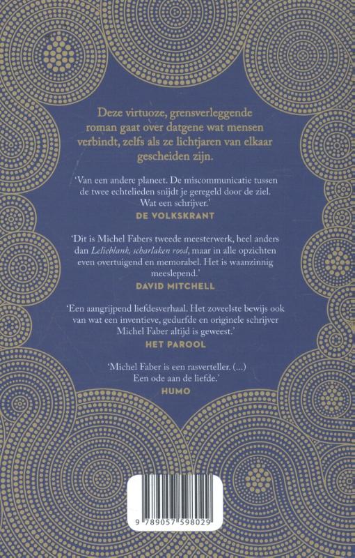 Het boek van wonderlijke nieuwe dingen Het boek van wonderlijke nieuwe dingen achterkant