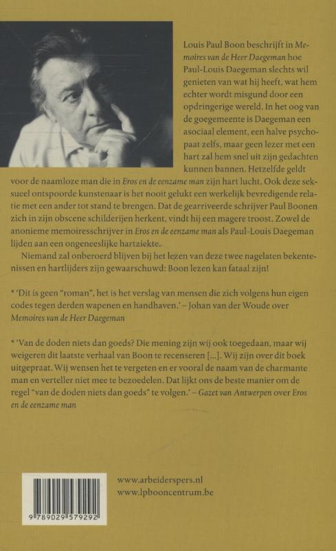 Verzameld werk L.P. Boon 18 -   Memoires van de Heer Daegeman ; Eros en de eenzame man achterkant