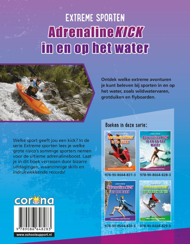 Adrenalinekick in en op het water / Extreme sporten achterkant