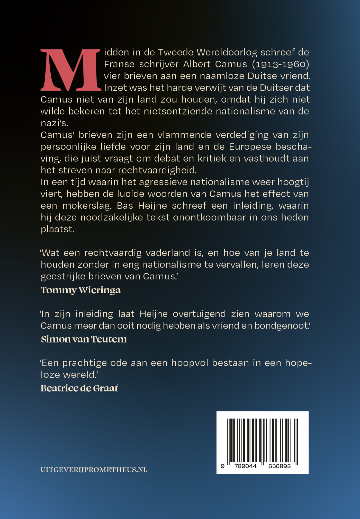 Een hogere liefde achterkant