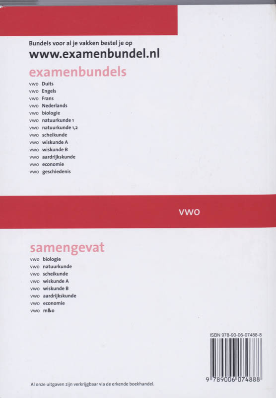 Examenbundel Economie 2008/2009 Vwo achterkant