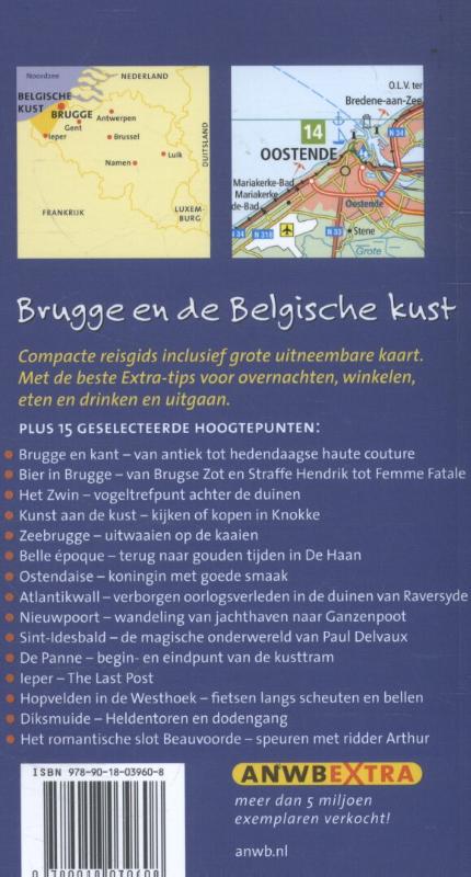 Brugge en de Belgische kust / ANWB Extra achterkant