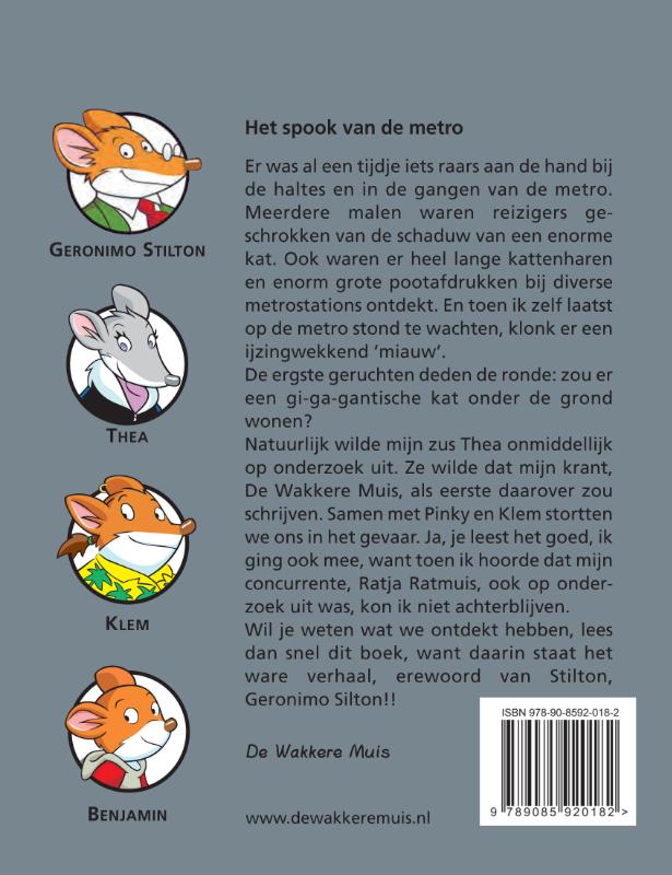 Het spook van de Metro / Geronimo Stilton / 17 achterkant