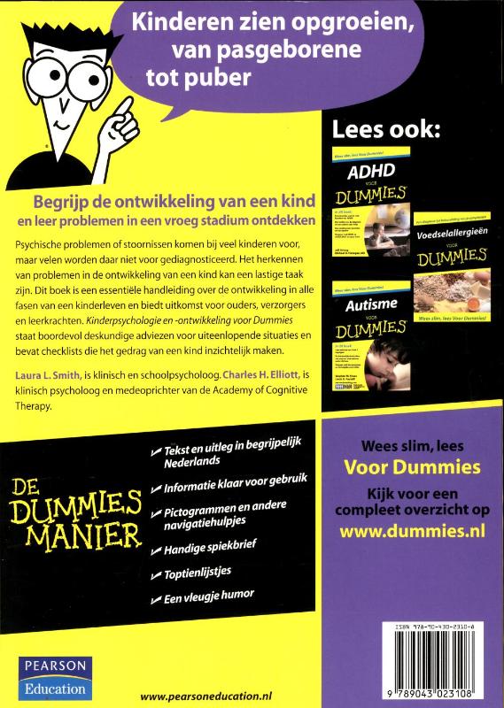 Voor Dummies - Kinderpsychologie en -ontwikkeling voor Dummies achterkant