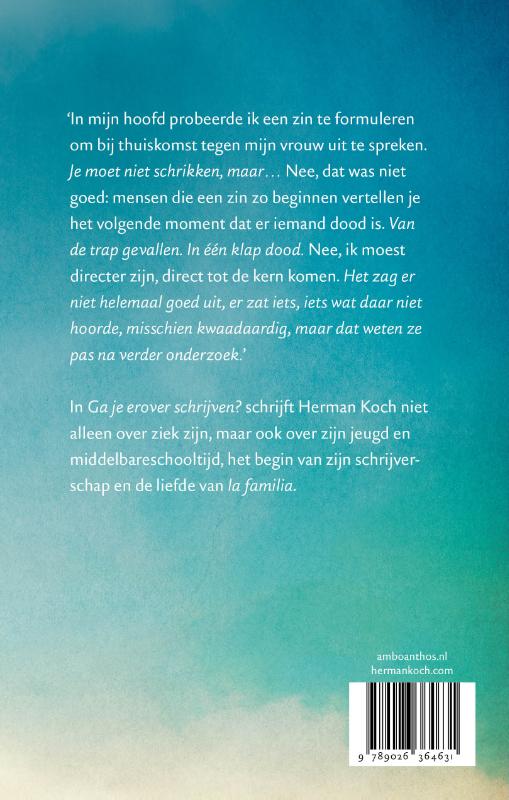 Ga je erover schrijven? achterkant