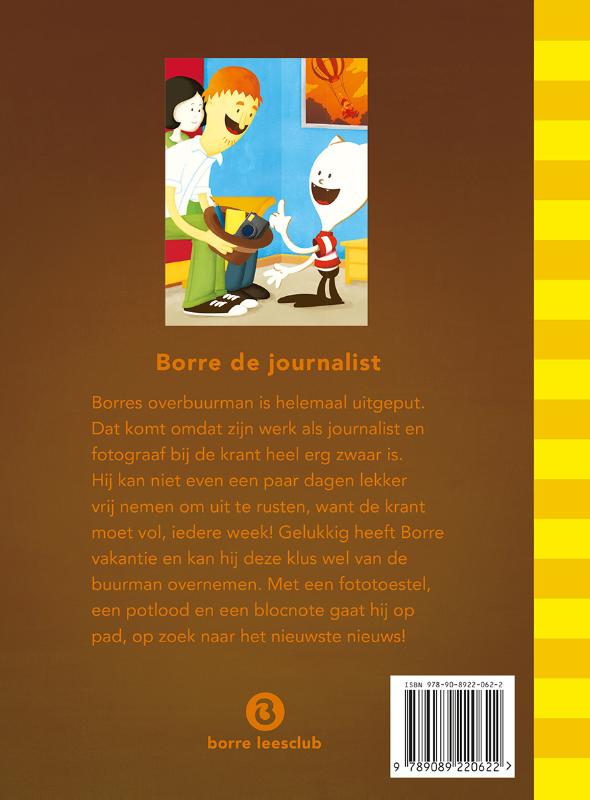 Borre de journalist / De Gestreepte Boekjes achterkant