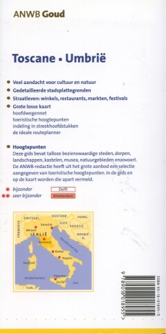 Toscane Umbrië / ANWB goud achterkant