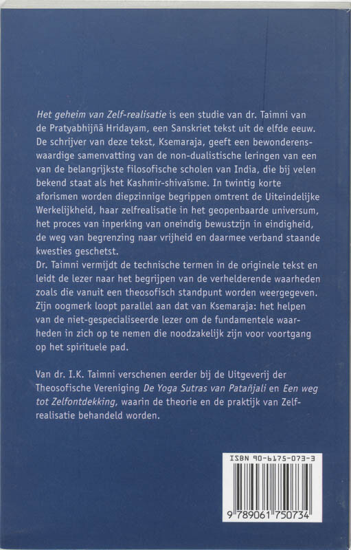 Het geheim van zelf-realisatie achterkant