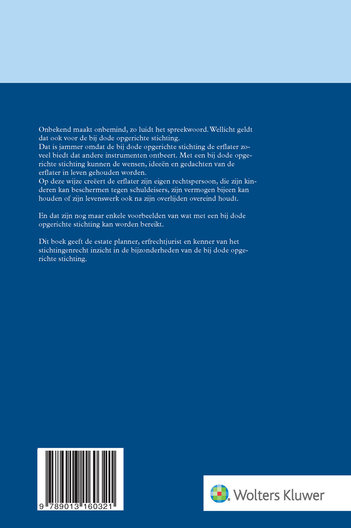 De bij dode opgerichte stichting achterkant