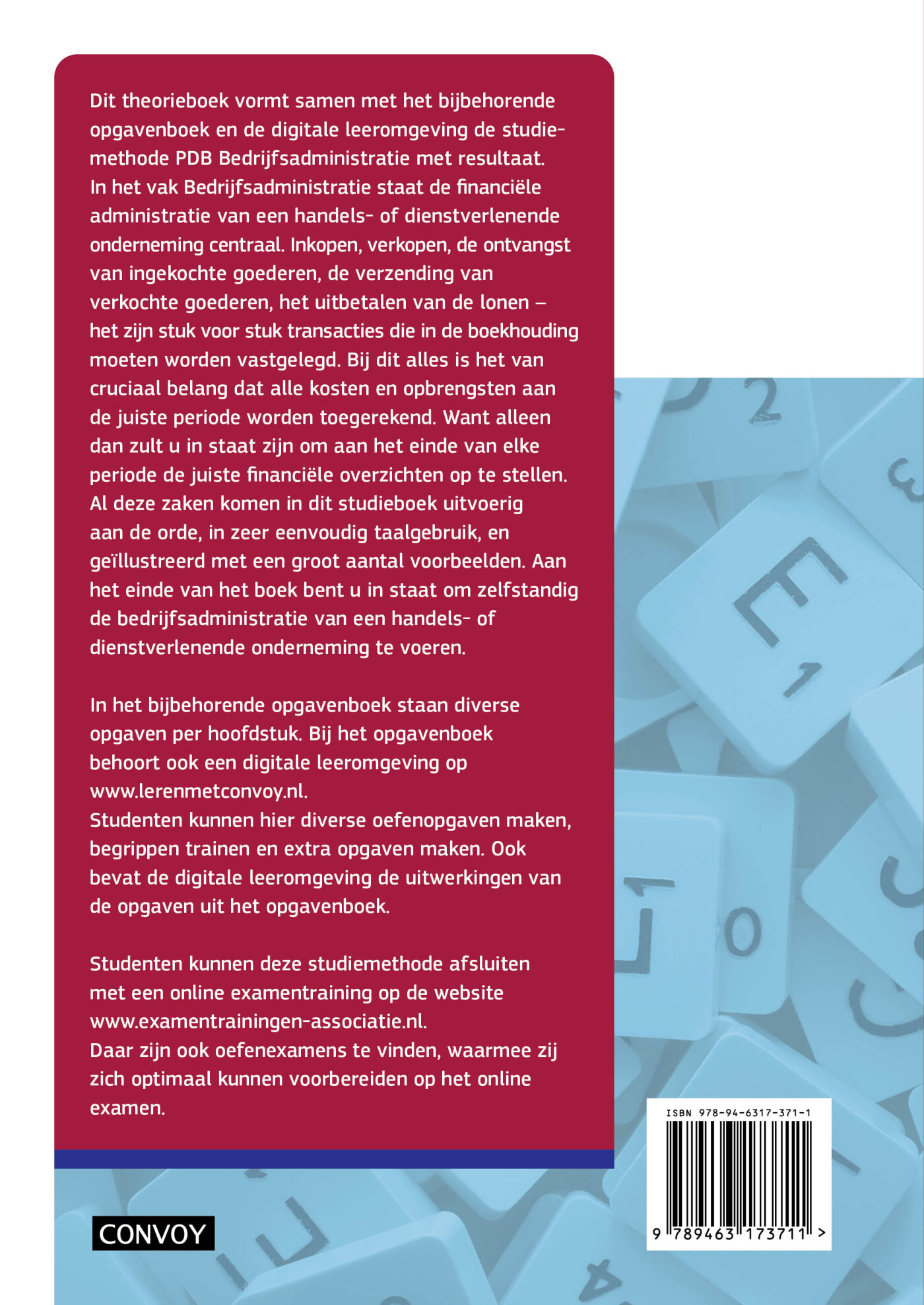 5e druk / PDB Bedrijfsadministratie met resultaat / Theorieboek achterkant