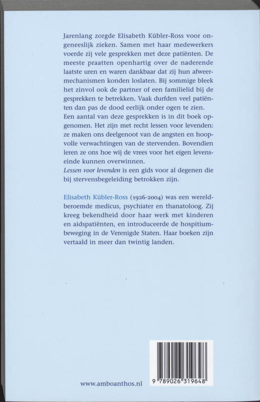 Lessen voor levenden Lessen voor levenden achterkant