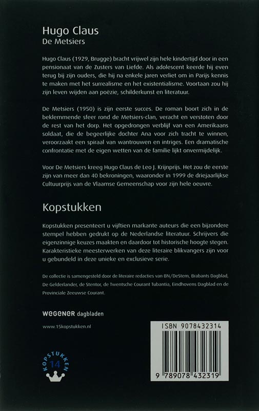 De Metsiers / Kopstukken / 14 achterkant