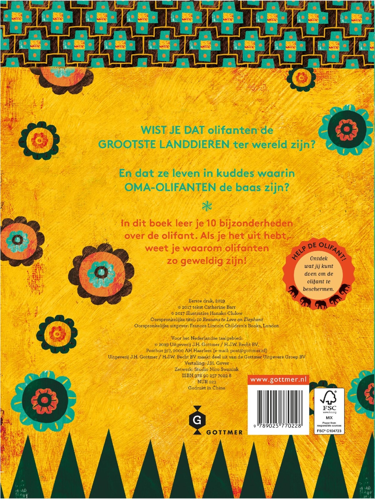 10 redenen waarom olifanten geweldig zijn / 10 redenen 10 redenen waarom olifanten geweldig zijn / 10 redenen achterkant