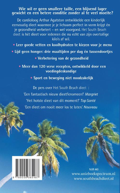 Het South Beach Dieet achterkant