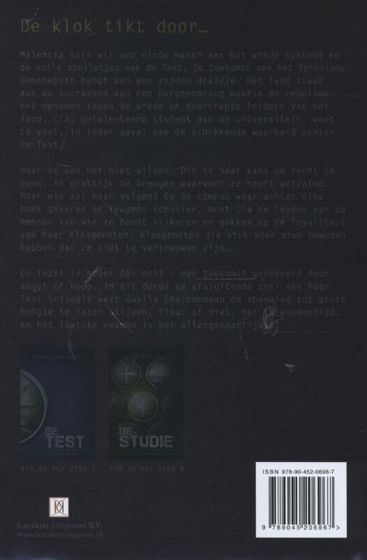 Het examen / De test-trilogie / 3 achterkant