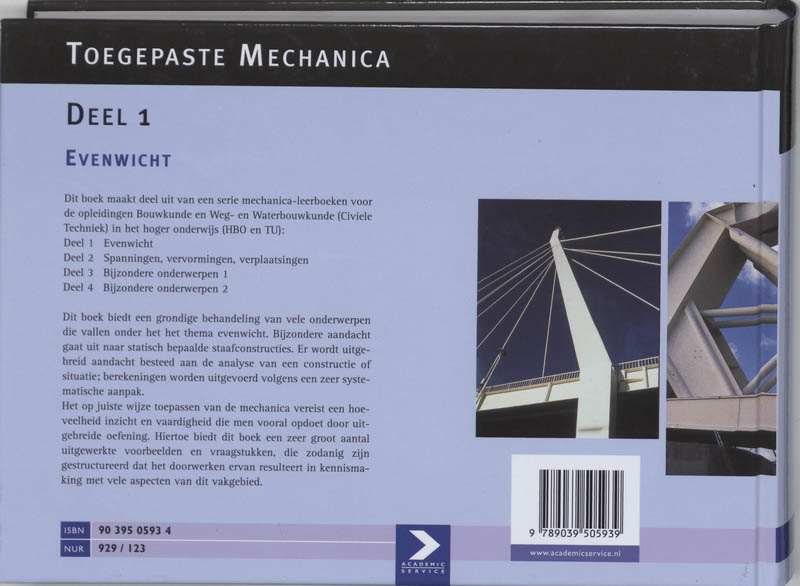 Toegepaste Mechanica, Deel 1: Evenwicht Toegepaste Mechanica, Deel 1: Evenwicht achterkant