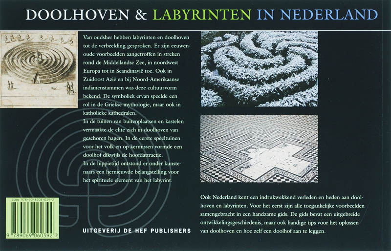 Doolhoven & Labyrinten in Nederland achterkant