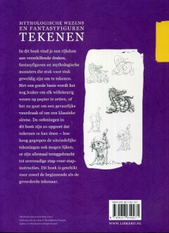 Mythologische wezens en andere fantasyfiguren tekenen achterkant