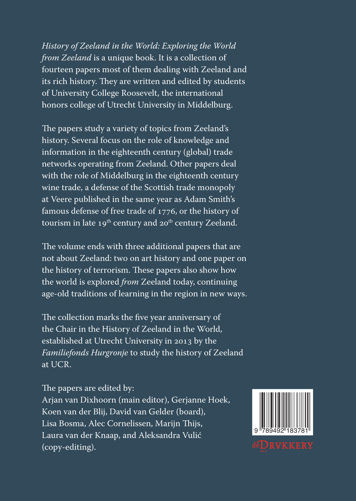 History of Zeeland in the World achterkant