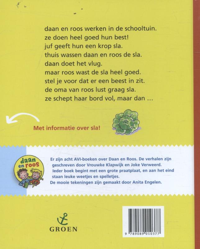 Een worm op je bord / Daan en Roos / 2 achterkant