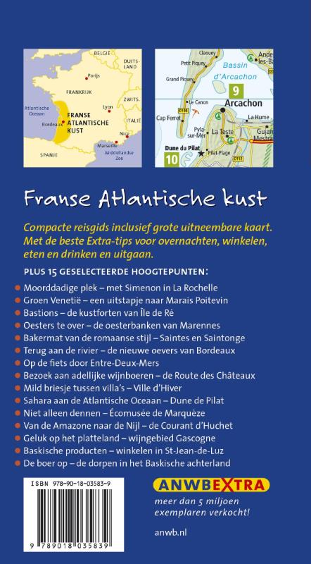Franse Atlantische kust / ANWB Extra achterkant