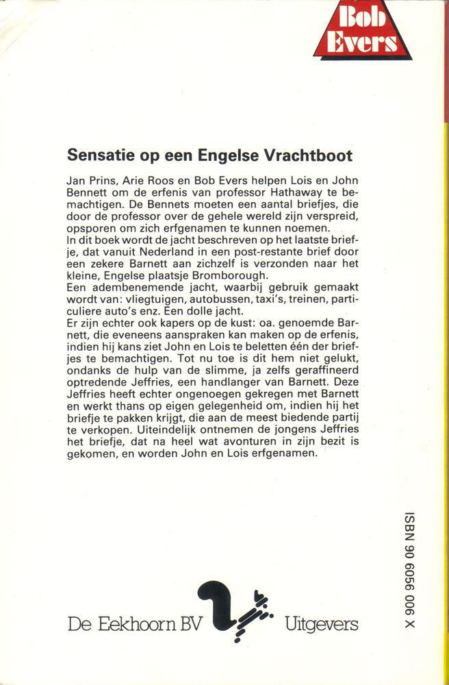 Sensatie op een Engelse vrachtboot / Bob Evers-serie / 6 achterkant