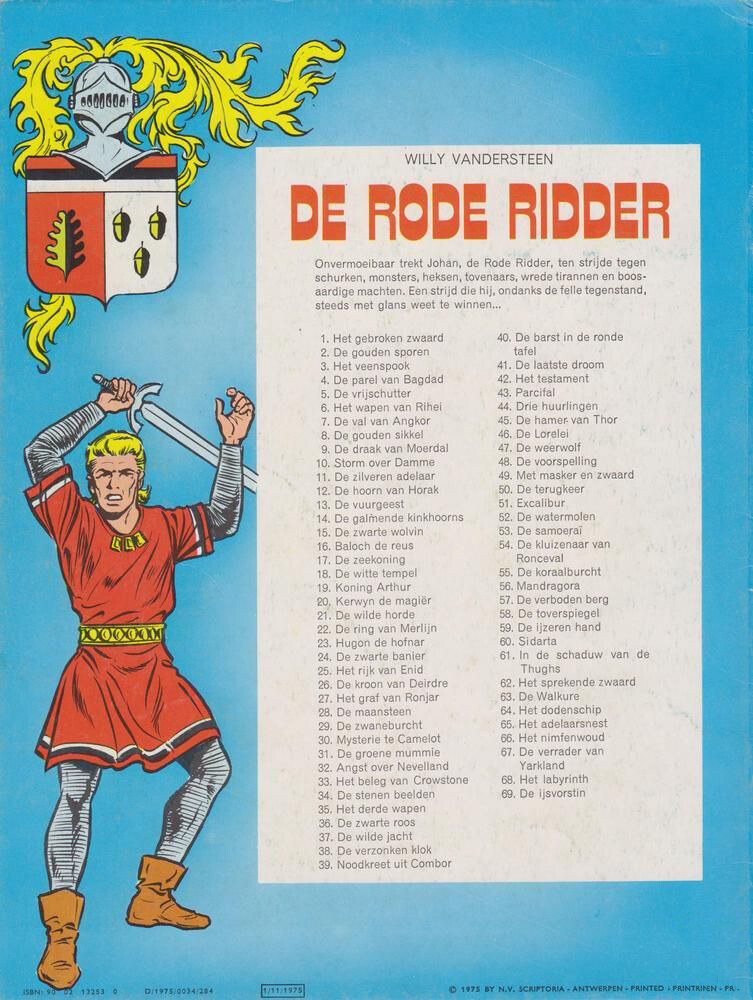De ijsvorstin / De Rode Ridder / 69 achterkant