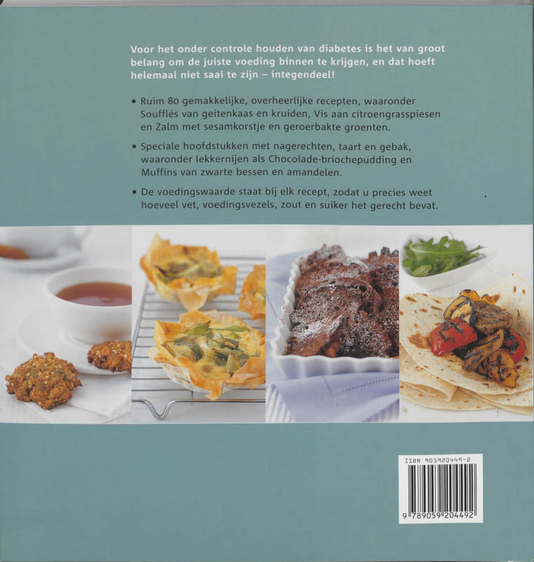 Kook En Bakboek Voor Diabetici achterkant