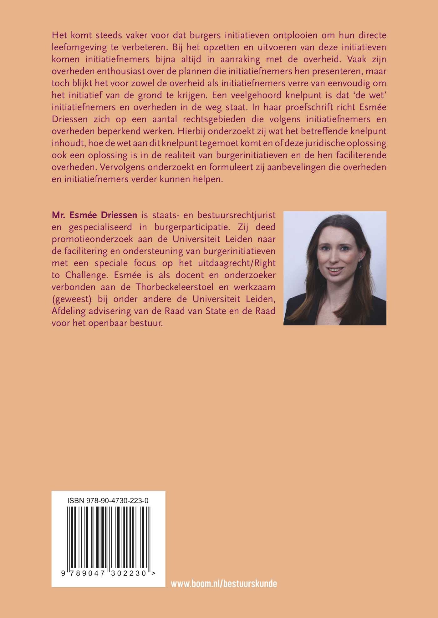 Stimulering en facilitering van burgerinitiatieven door de overheid / Binnenlands bestuur en decentralisatie achterkant
