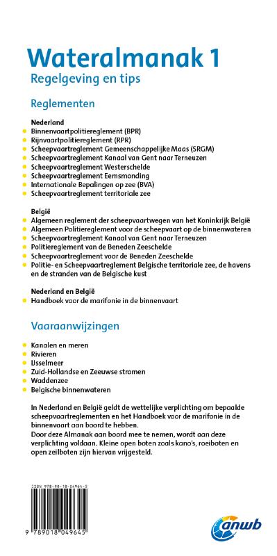 Wateralmanak / 1 2023/2024 / ANWB Wateralmanak achterkant