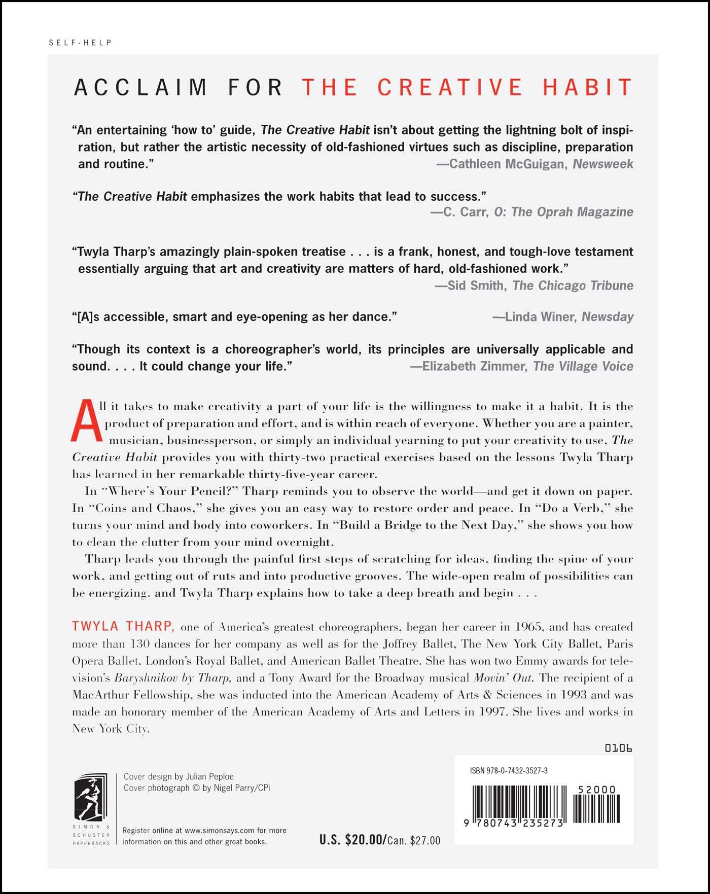 The Creative Habit achterkant