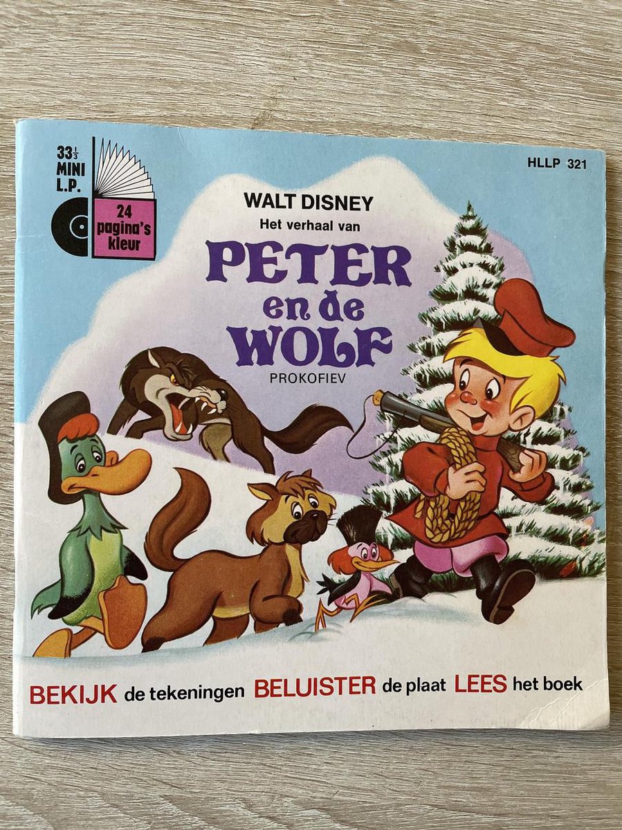 Peter en de Wolf  boekje met mini LP